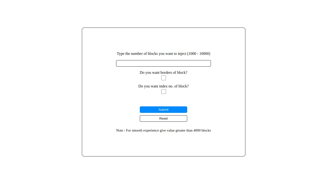 Blocks Flow project visualization app screenshot