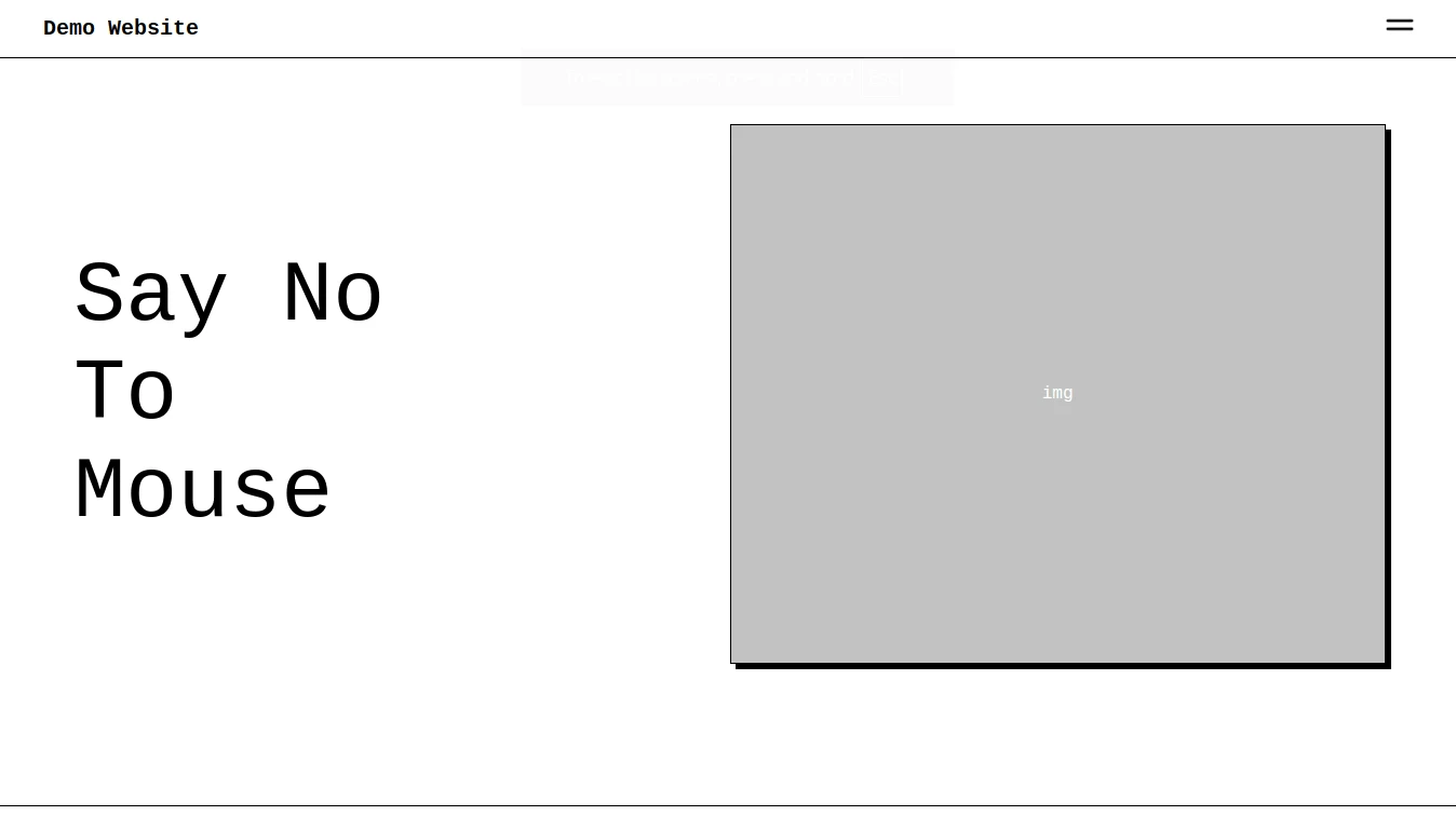 Say No to Mouse accessibility web app screenshot