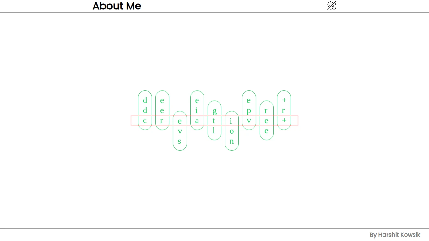 About Me Slider project screenshot